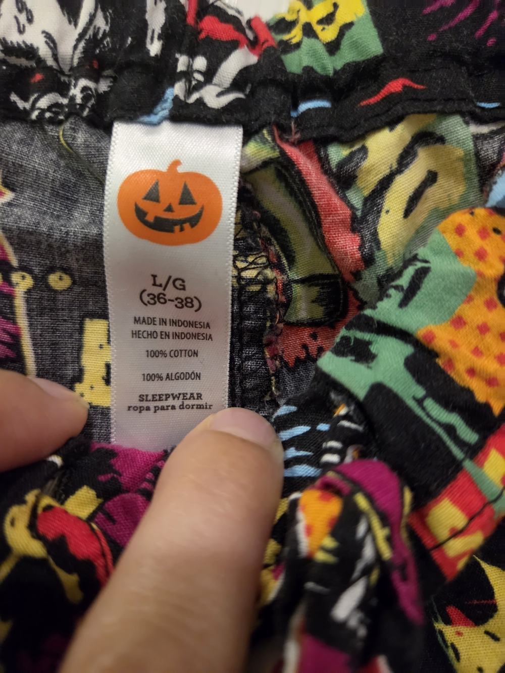 Halloween Monster Print Lounge Pants Men's Large - Picture 5 of 9